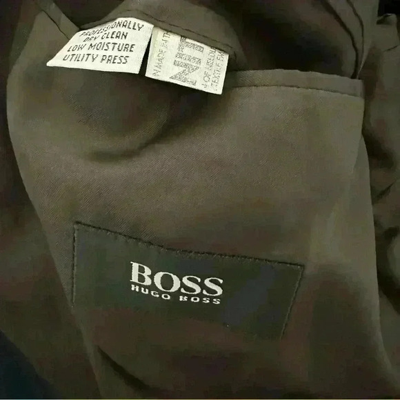 Boss Hugo Boss Designer Blazer Suit Jacket 100% Linen 42R - Picture 4 of 6